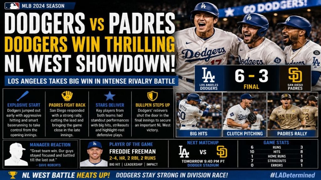Dodgers vs Padres